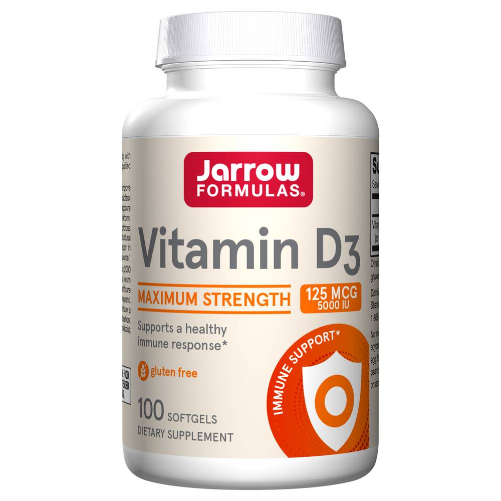 Jarrow Vitamin D3 125 Mcg/5000 Iu Softgels (8 oz)