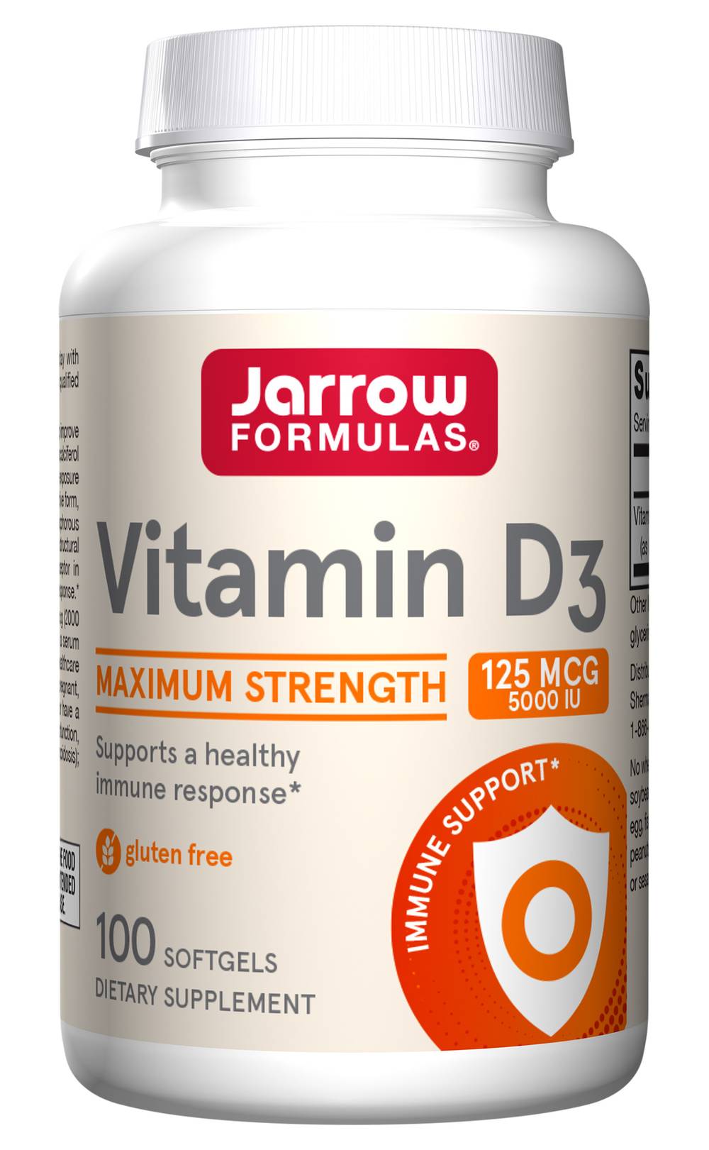 Jarrow Vitamin D3 125 Mcg/5000 Iu Softgels (8 oz)