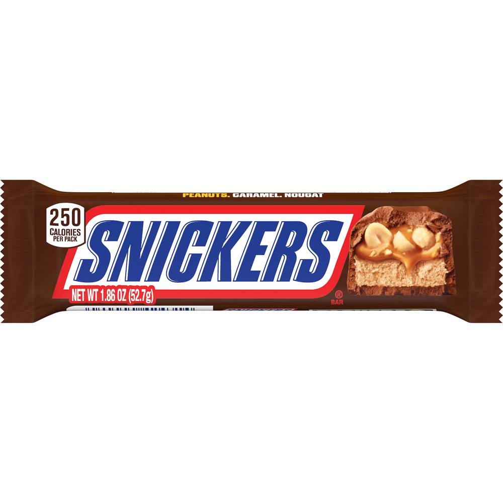 Snickers Peanuts Caramel Candy Bar (milk chocolate)