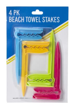 Multicolor Towel Stakes 4-Count