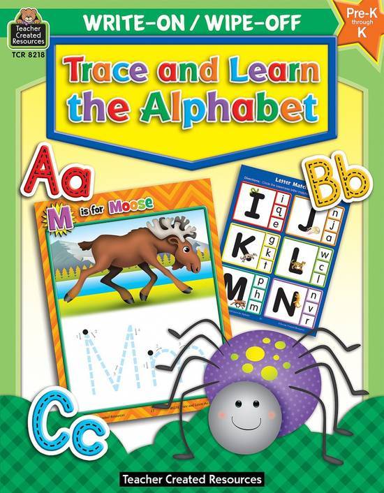 Teacher Created Resources Write-On/Wipe-Off: Trace and Learn the Alphabet