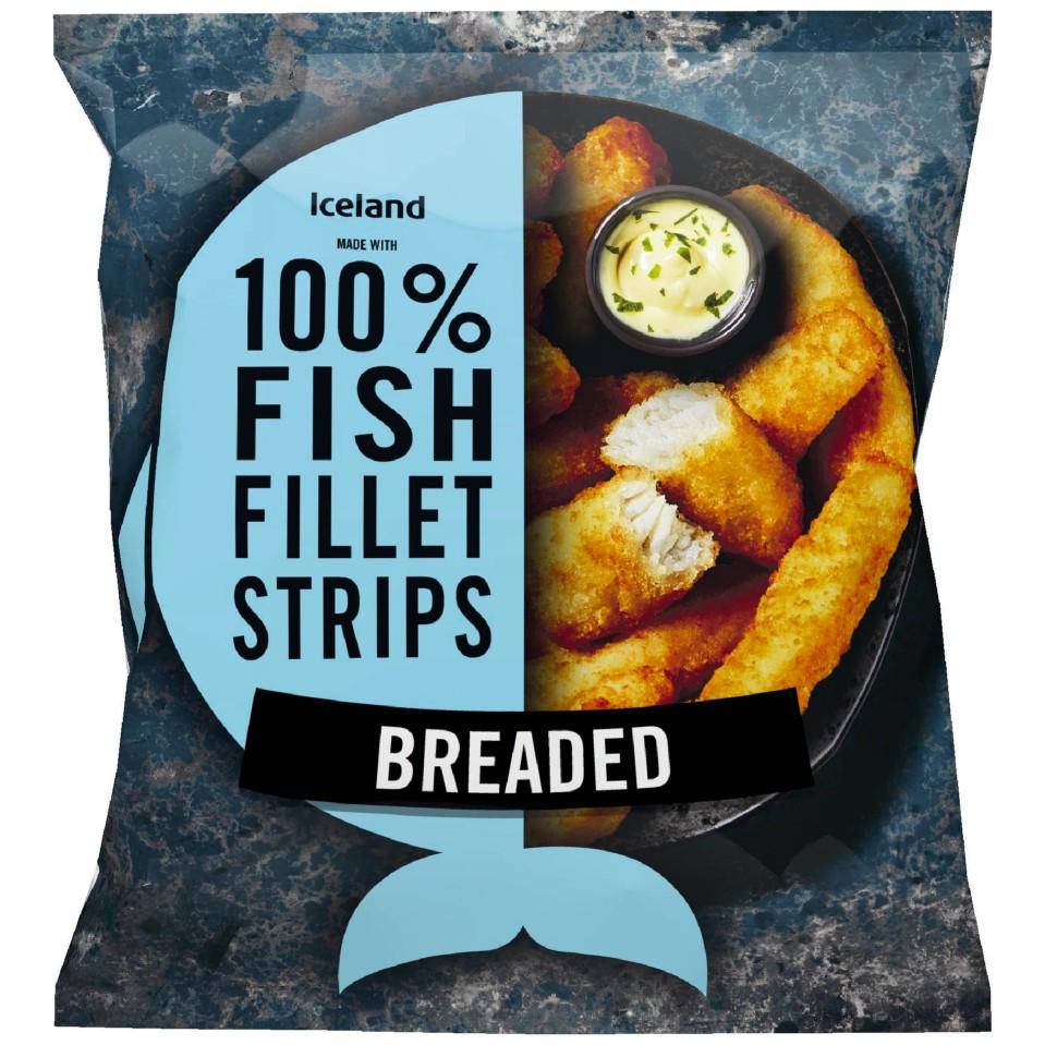 Iceland Made With 100% Fish Fillet Strips Breaded