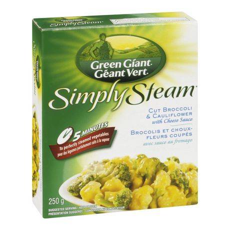 Green Giant Simply Steam Cut Broccoli & Cauliflower With Cheese Sauce (250 g)