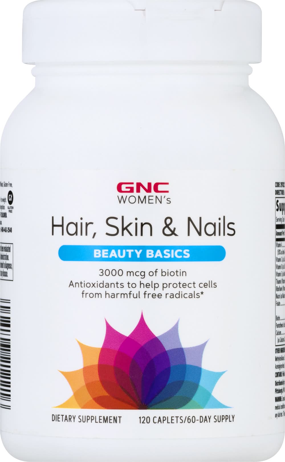 GNC Women's Beauty Basics 3000 Mcg Hair Skin & Nails Caplets (8.4 oz, 120 ct)