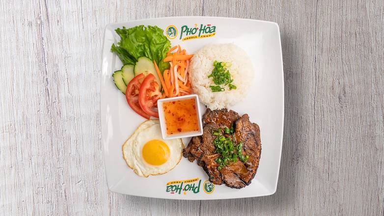 Grilled Lemongrass Pork Chop and Fried Egg