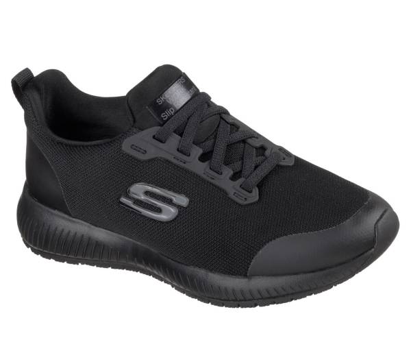 Skechers Work Slip Resistant Squad SR, Black, Size 9 Wide