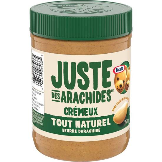 Kraft beurre d’arachide tout naturel juste des arachides crémeux - only peanuts all natural smooth peanut butter (750 g)