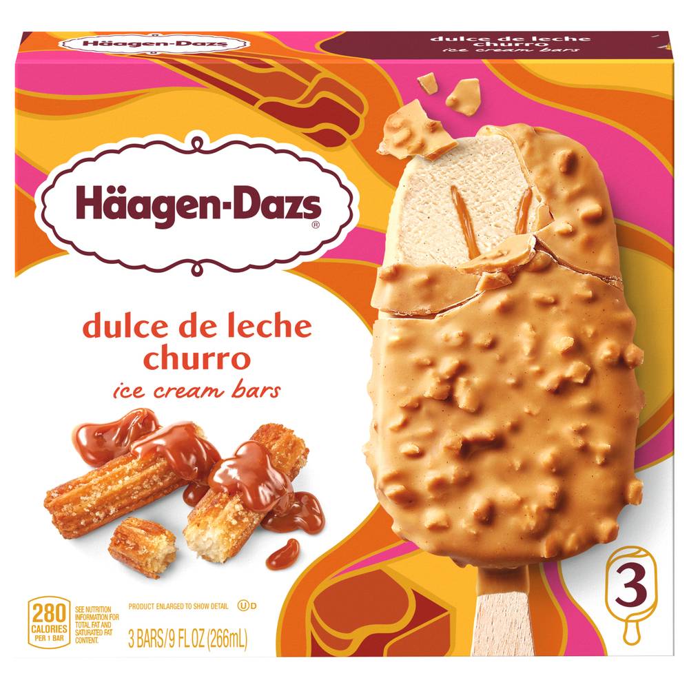 Häagen-Dazs Dulce De Leche Churro Ice Cream Bars (9 fl oz)