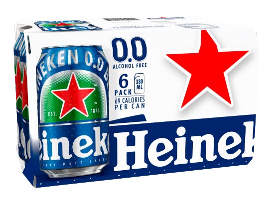 Heineken Alcohol Free Lager Beer (6 x 330ml)