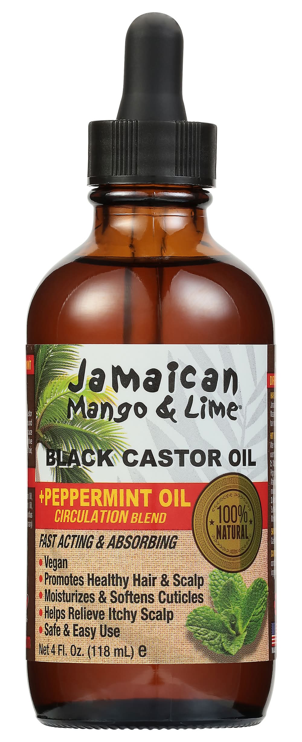 Jamaican Mango & Lime Peppermint Black Castor Oil (4.2 oz)