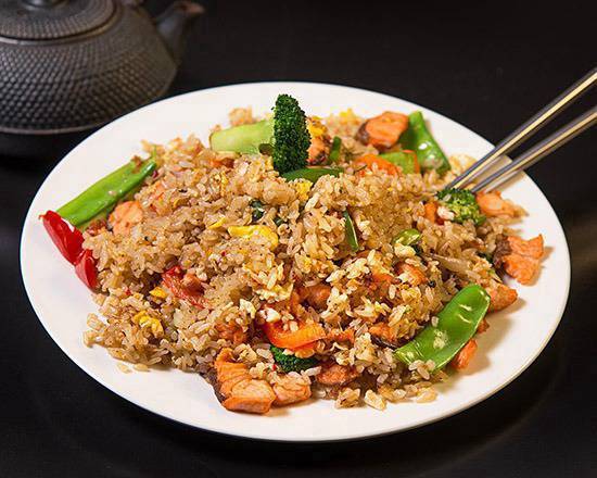 Spicy Salmon Fried Rice
