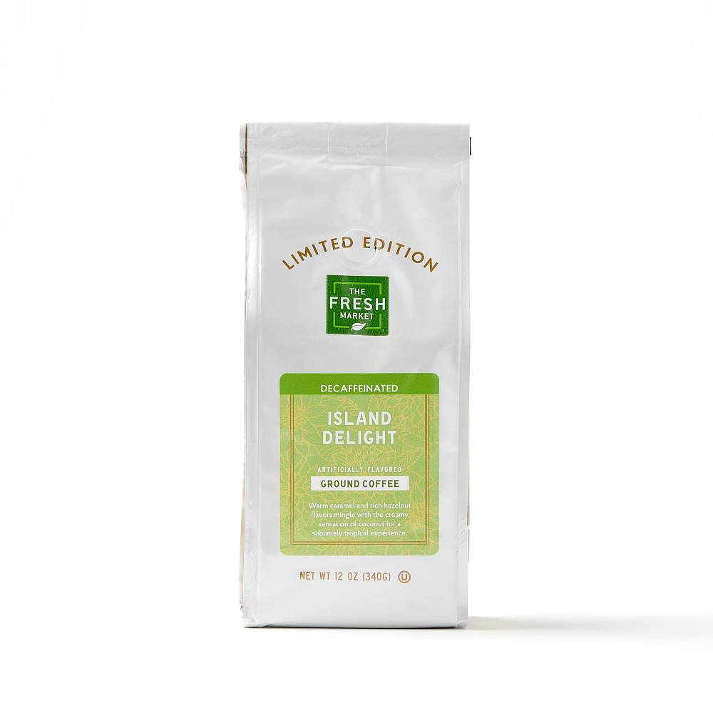 The Fresh Market Island Delight Decaf Ground Coffee Bag
