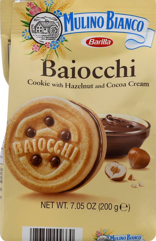 Mulino Bianco: i Baiocchi Cookies with cream hazelnut and cocoa