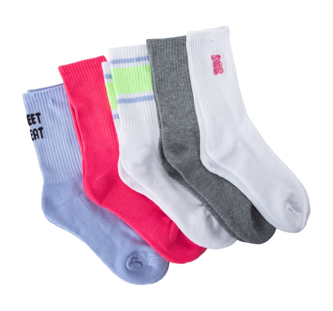Juniors Ladies Crew Socks 5-Pairs Sweet Treat
