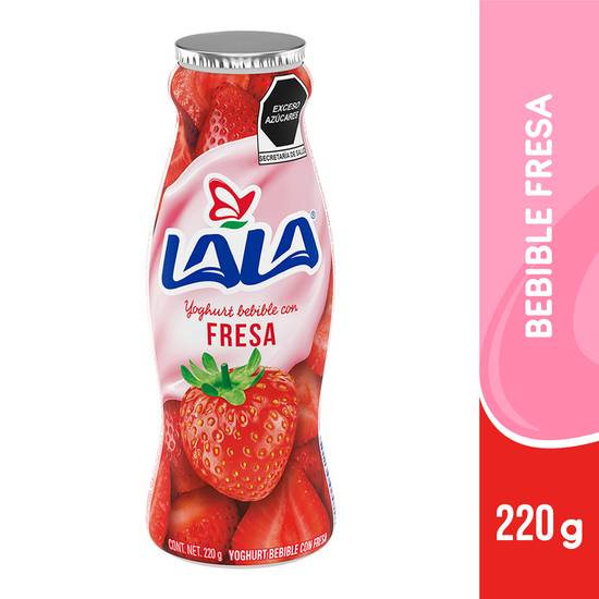 Lala yoghurt bebible con fresa (botella 220 g)