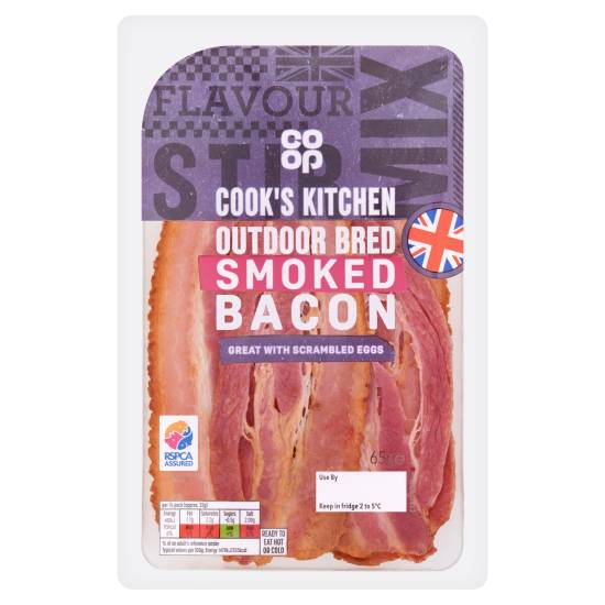 Co-Op British Cooked Smoked Bacon Strips (65g)