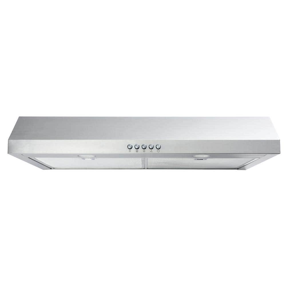 Vissani Caprelo 30 In. 320 Cfm Convertible Under Cabinet Range Hood In Stainless Steel With Led Lighting And Charcoal Filter