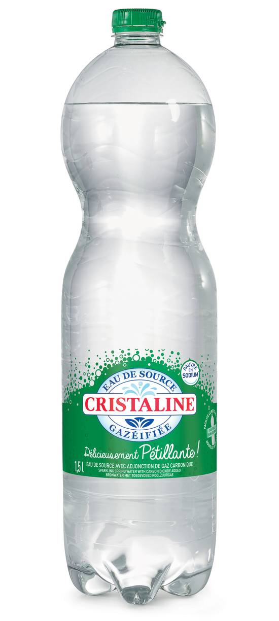 Cristaline - Eau de source pétillante (1.5 L)