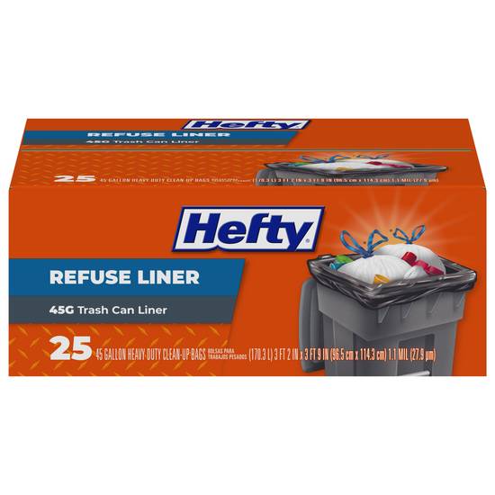 Hefty Refuse Liner 45 Gallon Yard Trash Bags (45 bags)