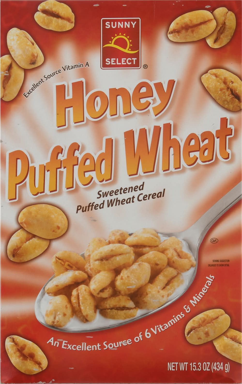 Sunny Select Wheat Cereal, Honey Puffed (15.3 oz)