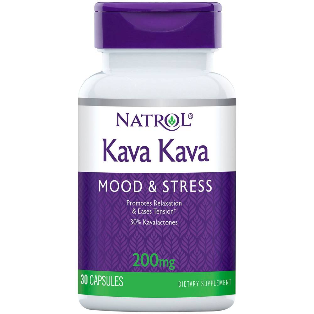 Natrol Kava Kava Herbal Extract Mood & Stress Promotes Relaxation 200mg (30 ct)