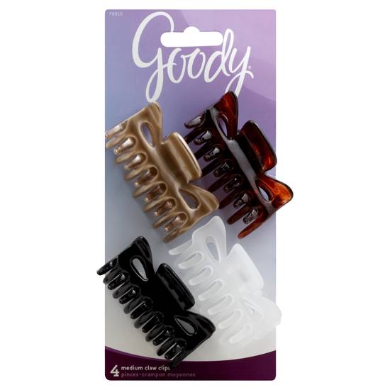 Goody Medium Claw Clips Assorted Colors (4 ct)