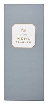 Martha Stewart 3.75 x 9 Weekly Nutrition Planner, Canvas Cover, Light Blue (MS101Q)