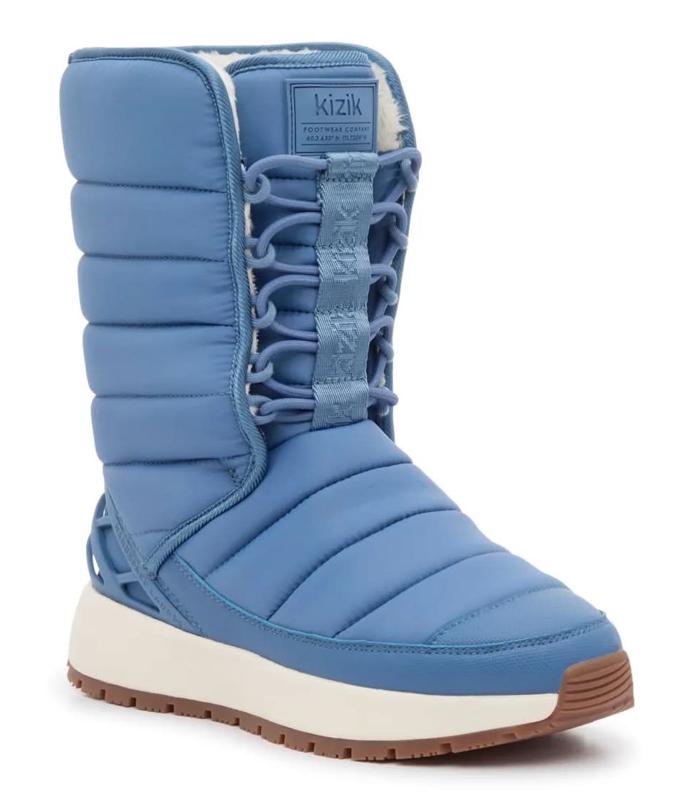 Kizik Montreal Hands Free Snow Boot - Women's (Blue Medium Width, Standard Calf - 7)