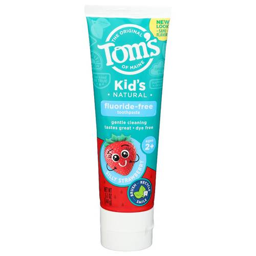 Tom's Of Maine Childrens Fluoride Free Silly Strawberry Toothpaste