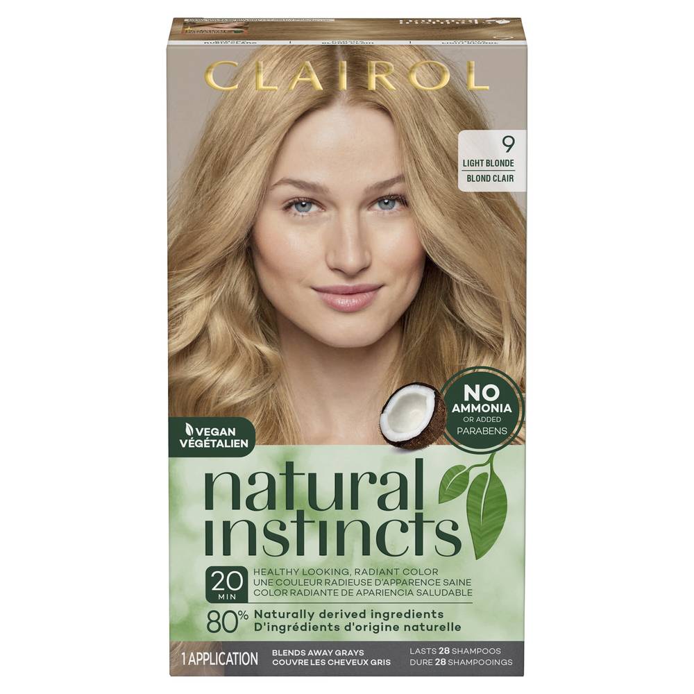 Clairol Natural Instincts Semi-Permanent Hair Color, 9 Sahara Light Blonde