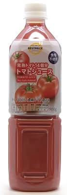 トップバリュ ベストプライス トマトジュース 食塩不使用 (900g)
