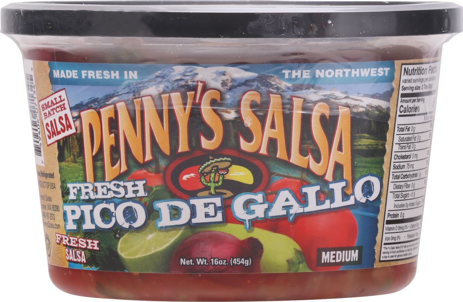 Penny's Salsa Co. Medium Fresh Pico De Gallo Salsa (16 oz)