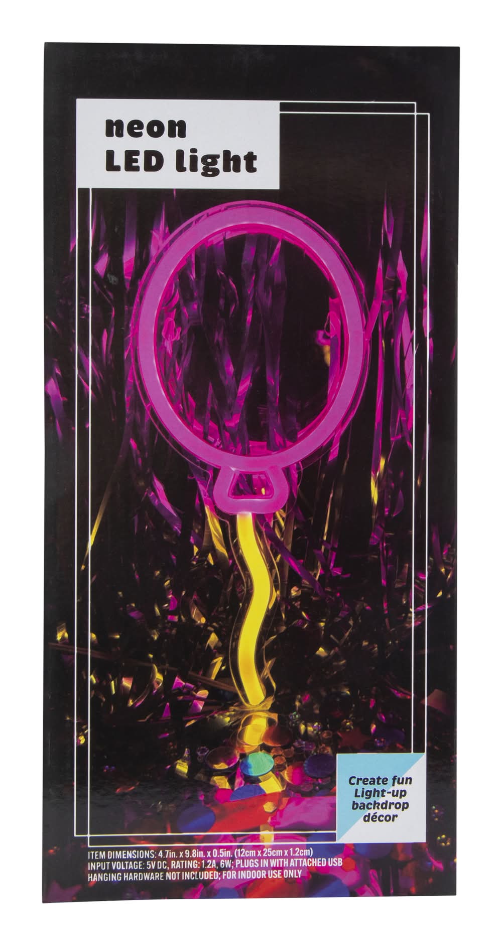 Balloon Neon LED Light 4.7in x 9.8in