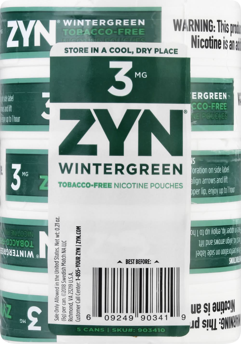 zyn tobacco free nicotine pouches ZYN Tobacco Free Nicotine Pouches 3 mg, Wintergreen (15 ct)