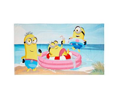 Blue & Yellow Minions at the Beach Beach Towel