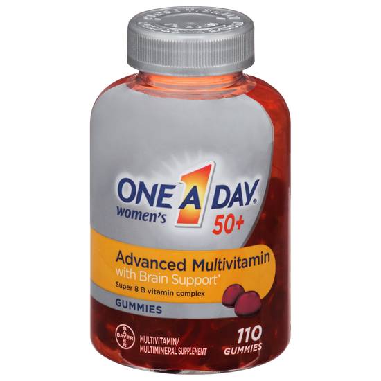 One a Day Womenâ¿S 50+ Gummies Advanced Multivitamin With Immunity + Brain Support Strawberry (110 ct)