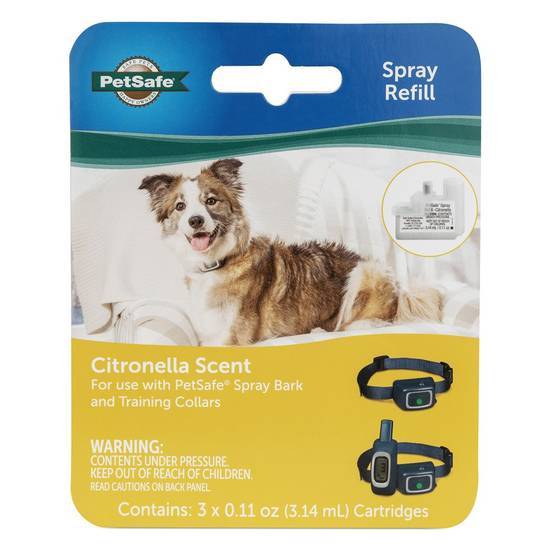 PetSafe Cartridges Spray Refill For Dogs, Citronella (0.11 oz, 3 ct)