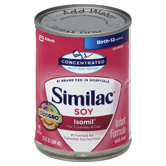 Similac Soy Isomil Infant (0-12 months) Formula With Iron Concentrated Liquid