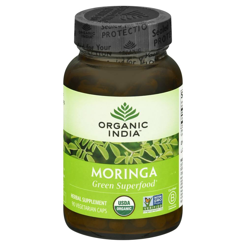 Organic India Moringa Green Superfood Vegetarian Caps (90 ct)