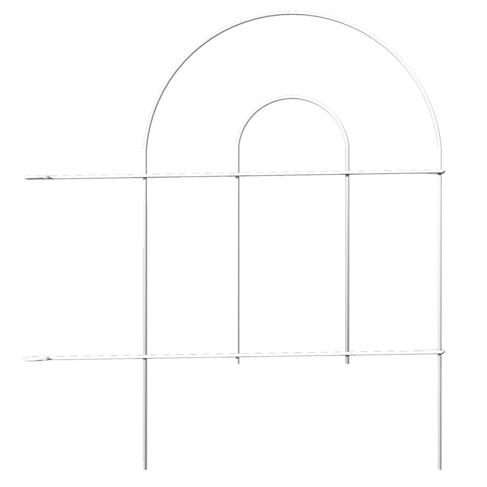 GARDEN CRAFT 0.25-in x 96-in x 18-in White Metal Steel Border fencing