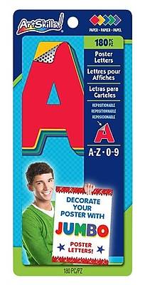 ArtSkills Jumbo Classic Quick 4 Self-Adhesive Letters, Assorted, 180/Pack (PA-1485)