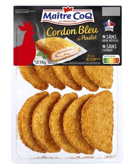 Maître coq cordon bleu de poulet (10 pcs)