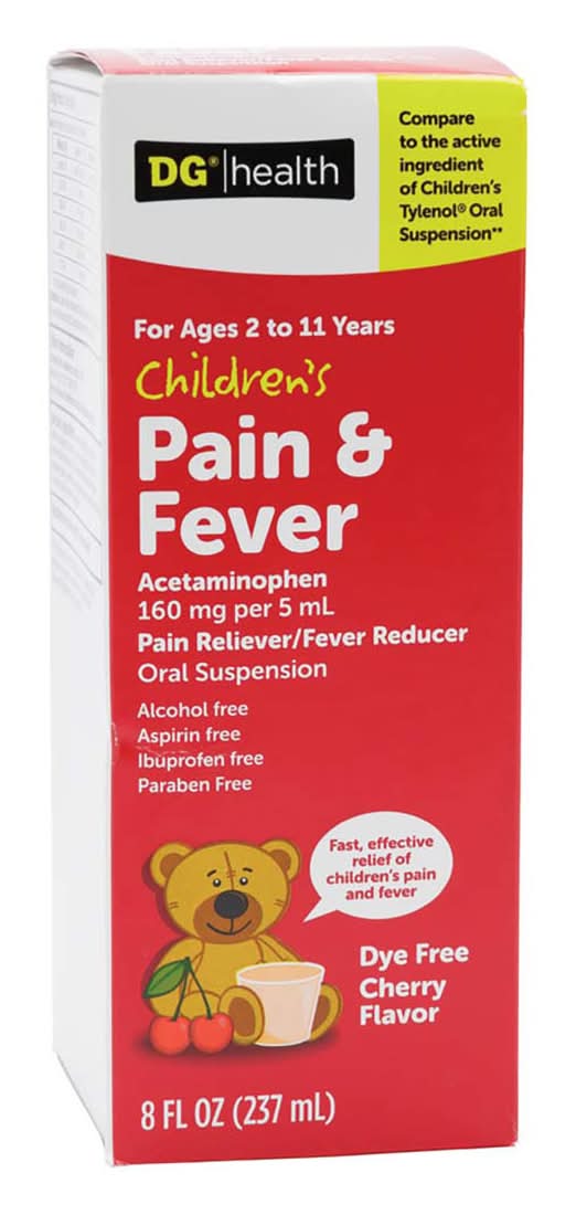 Dg Health Children'S Pain & Fever Oral Suspension Cherry 8 Fl Oz