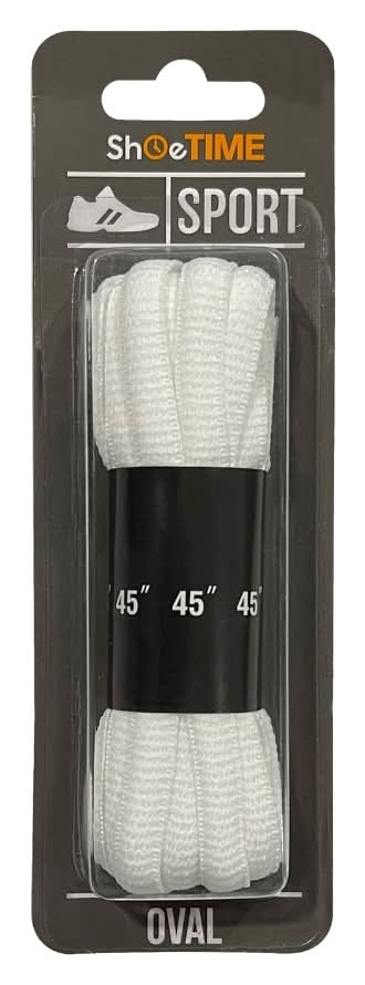 Shoe Laces White Oval 45 in.