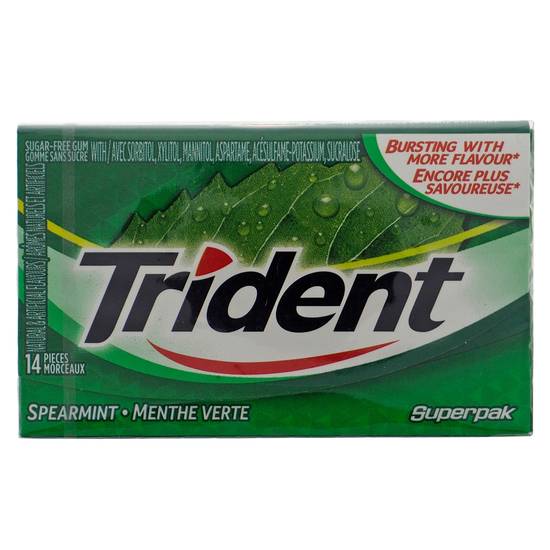 Trident Spearmint Gum, 14Pc (14 pcs)