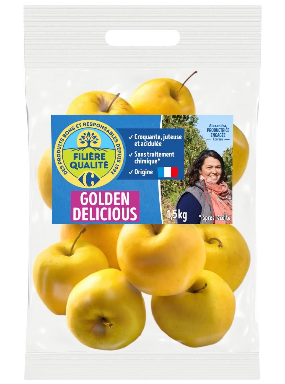 Filière Qualité Carrefour - Pommes golden (1,5kg)