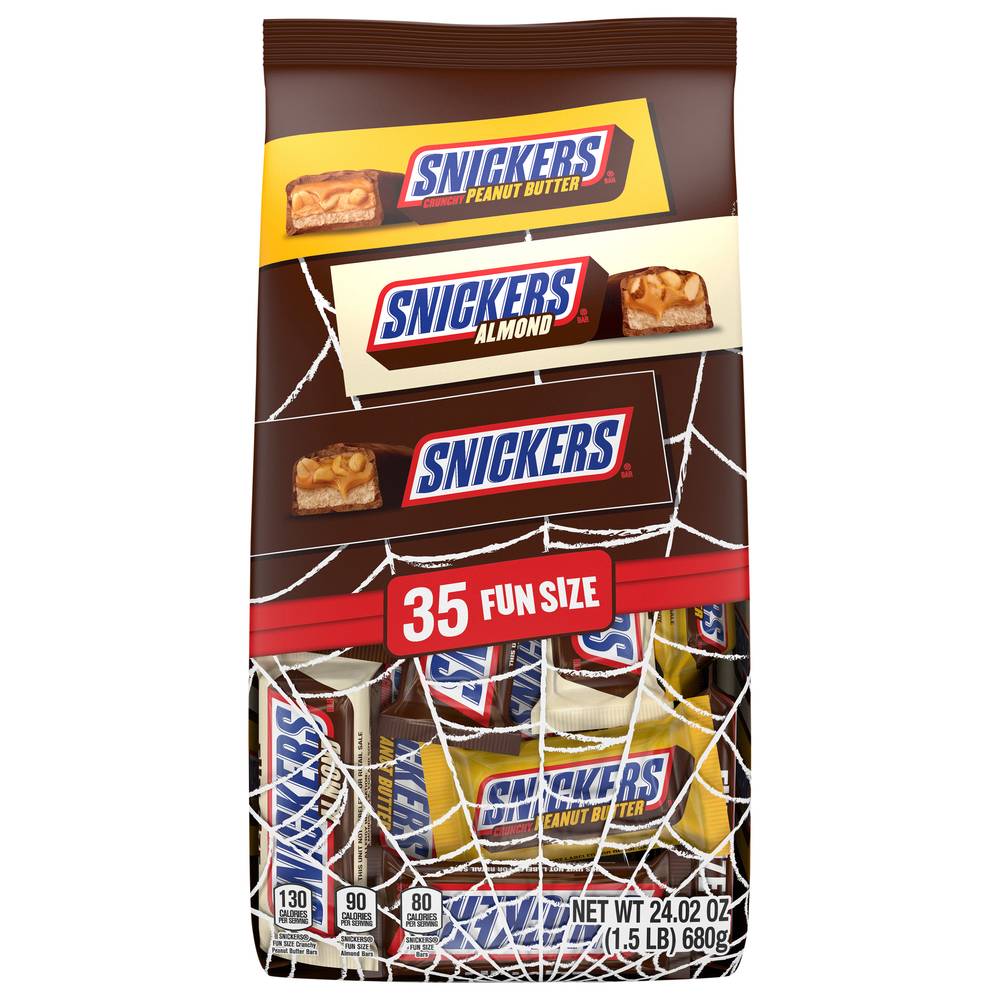 Snickers Fun Size Candy Bars, Assorted (24.02 oz, 35 ct)