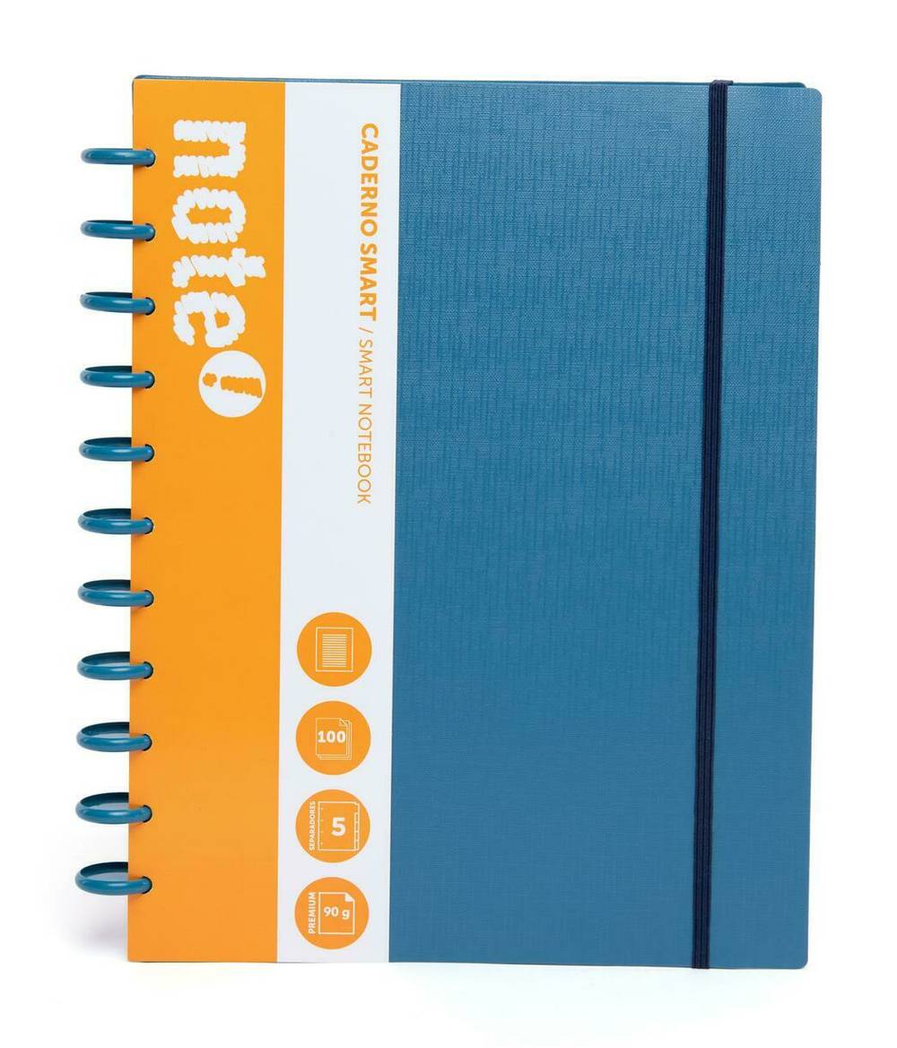 Caderno Smart A4 Elástico/Separador 100 folhas Azul
