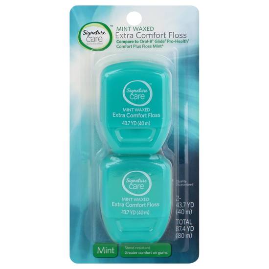 Signature Care Mint Waxed Extra Comfort Floss (2 ct)