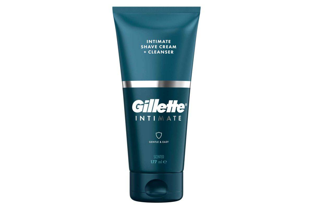 Gillette Intimate Pubic Shave Cream + Cleanser, Formulated for Pubic Hair, with Aloe (150 ml)